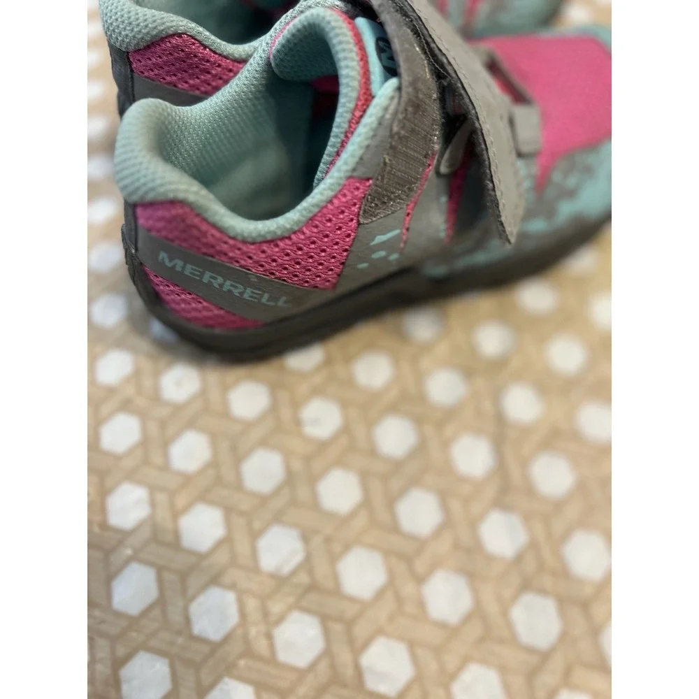 Merrell Kids Water Shoes in Pink and Teal with Gray Accents